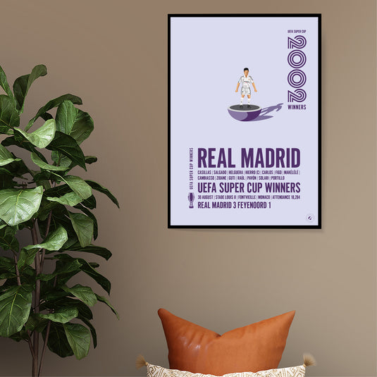 Affiche des vainqueurs de la Super Coupe de l'UEFA 2002 du Real Madrid