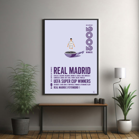 Affiche des vainqueurs de la Super Coupe de l'UEFA 2002 du Real Madrid