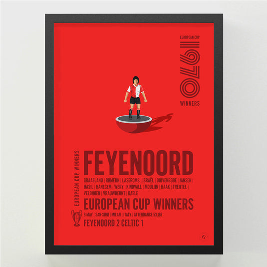 Feyenoord 1970 Vainqueurs de la Coupe d'Europe Poster