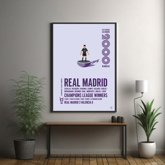 Real Madrid UEFA Champions League Winners 2000 Print