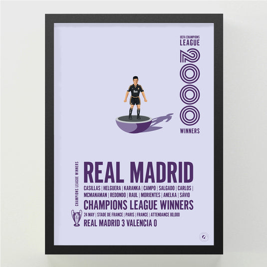 Real Madrid UEFA Champions League Winners 2000 Print