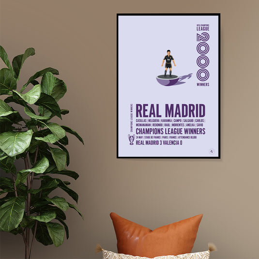 Real Madrid UEFA Champions League Winners 2000 Print