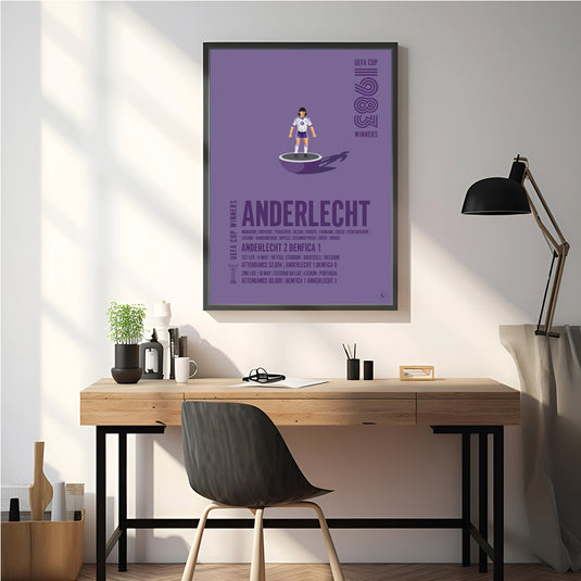 Affiche des vainqueurs de la Coupe UEFA d'Anderlecht 1983