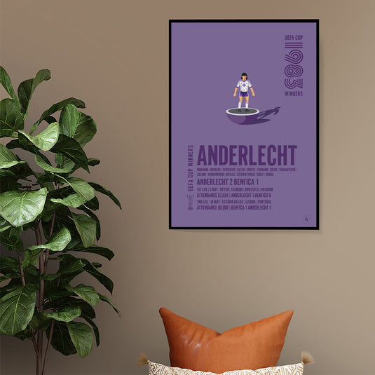 Affiche des vainqueurs de la Coupe UEFA d'Anderlecht 1983