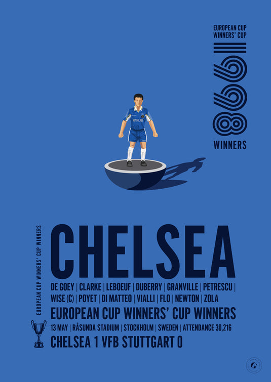 Affiche des vainqueurs de la Coupe des vainqueurs de coupe UEFA 1998 de Chelsea