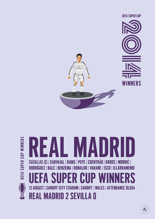 Real Madrid UEFA Super Cup Winners 2014 Print