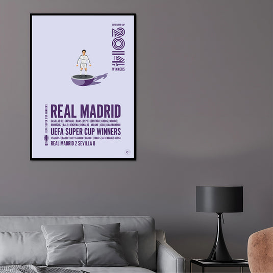 Real Madrid 2014 UEFA Super Cup Winners Poster