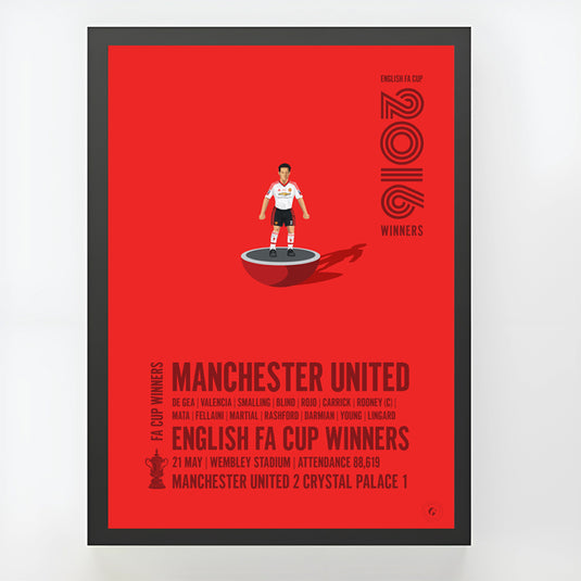 Manchester United 2016 FA Cup Winners Poster