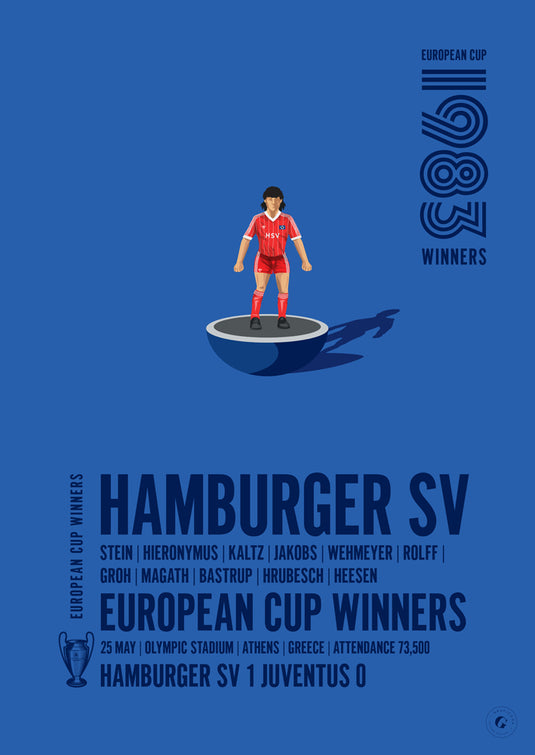 Hamburger SV 1983 Vainqueurs de la Coupe d'Europe Poster