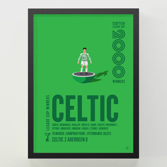 Celtic 2000 Scottish League Cup Winners Poster