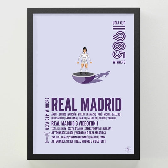Real Madrid 1985 UEFA Cup Winners Poster