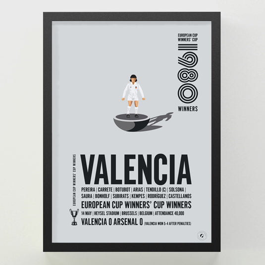 Valencia UEFA Cup Winners' Cup Winners 1980 Print