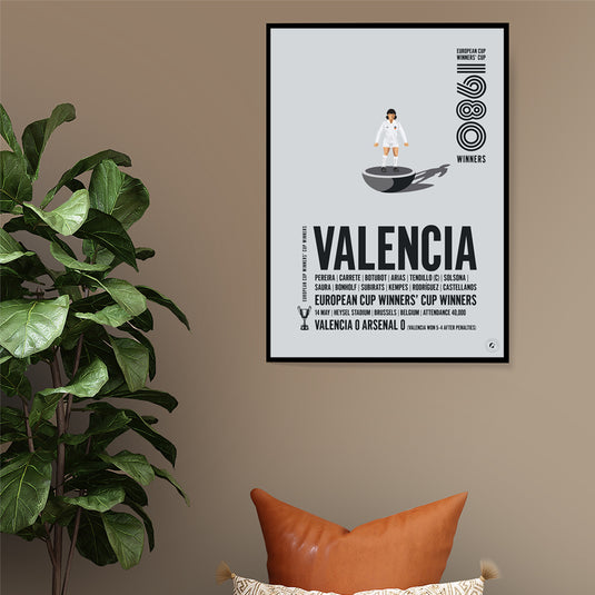 Valencia 1980 UEFA Cup Winners’ Cup Winners Poster