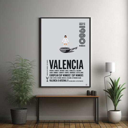 Affiche des vainqueurs de la Coupe des vainqueurs de coupe UEFA de Valence 1980