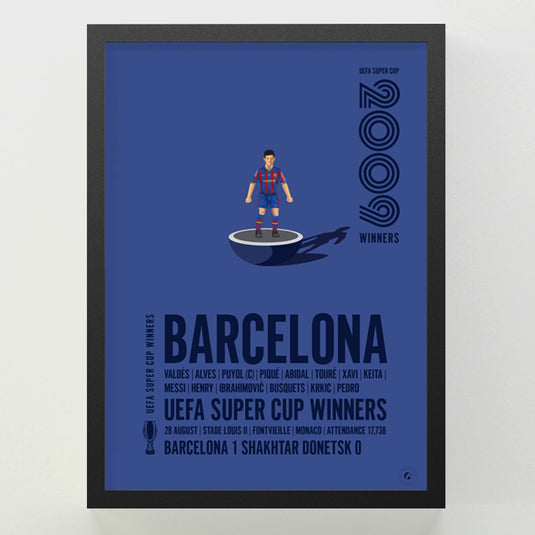 Barcelona 2009 UEFA Super Cup Winners Poster