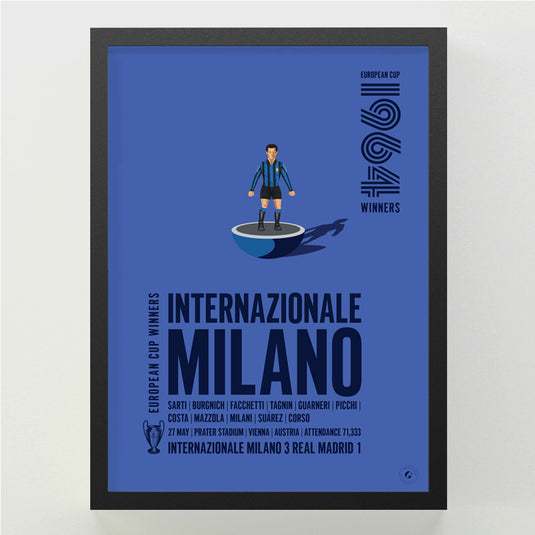 Inter Milan 1964 European Cup Winners Poster