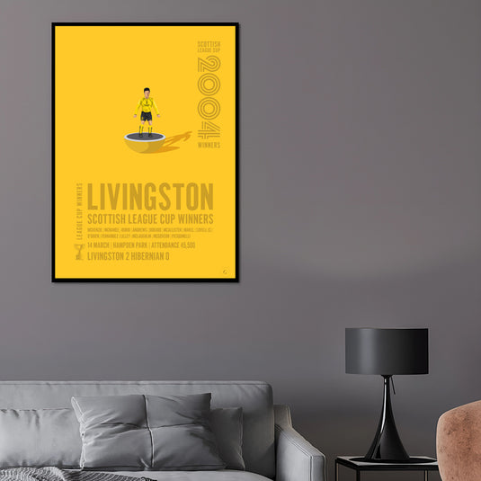 Livingston 2004 Scottish League Cup Winners Poster