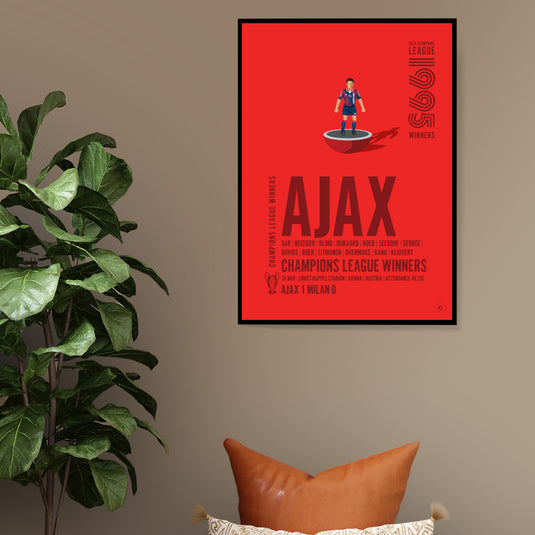 Affiche des vainqueurs de l'UEFA Champions League de l'Ajax 1995