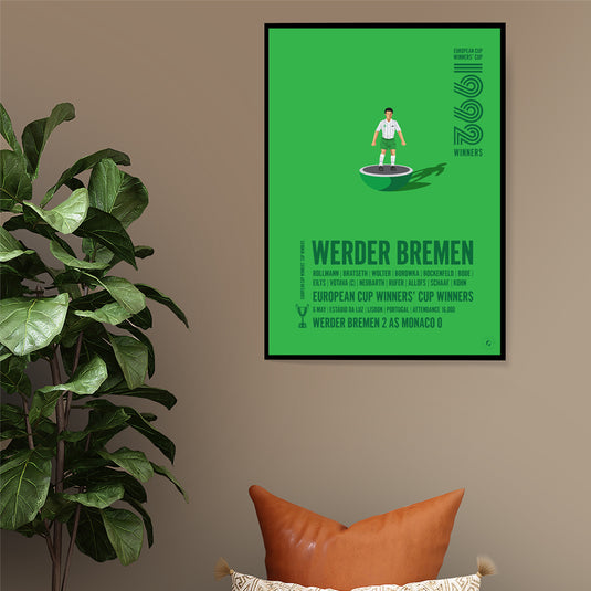 Werder Bremen 1992 UEFA Cup Winners’ Cup Winners Poster