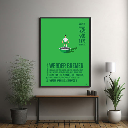 Werder Bremen 1992 UEFA Cup Winners’ Cup Winners Poster