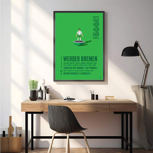 Werder Bremen 1992 UEFA Cup Winners’ Cup Winners Poster