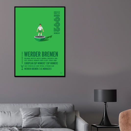 Werder Bremen 1992 UEFA Cup Winners’ Cup Winners Poster