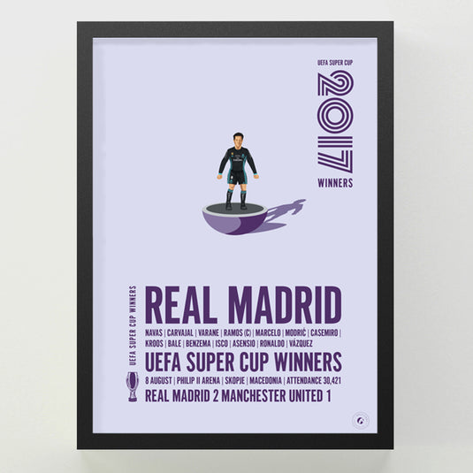 Real Madrid 2017 UEFA Super Cup Winners Poster