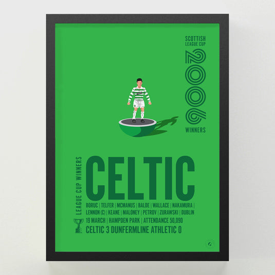 Celtic 2006 Scottish League Cup Winners Poster