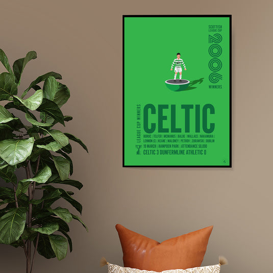 Celtic 2006 Scottish League Cup Winners Poster