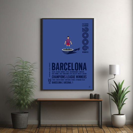 Barcelona 2006 UEFA Champions League Winners Poster