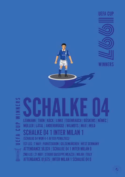 1997 UEFA Cup Winners Schalke 04 Poster