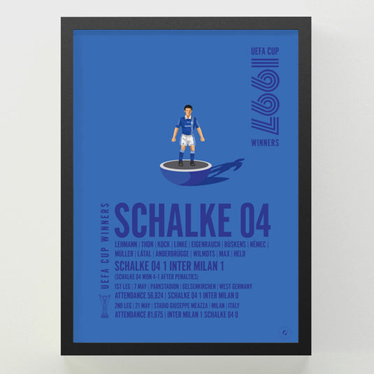 Affiche Schalke 04, vainqueur de la Coupe UEFA 1997