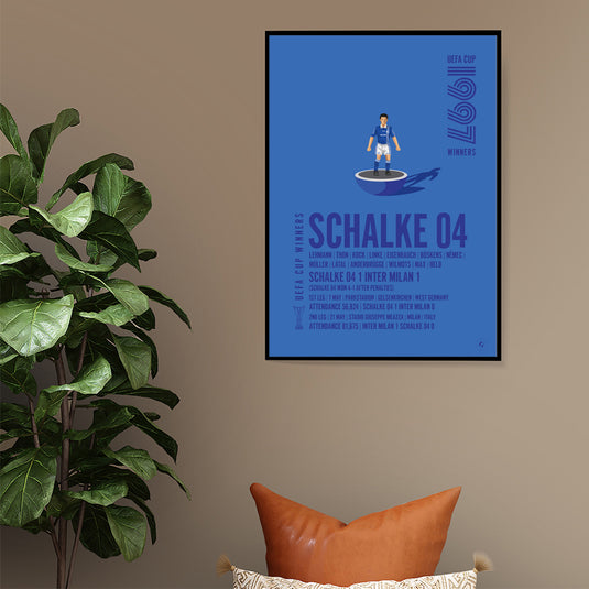 1997 UEFA Cup Winners Schalke 04 Poster