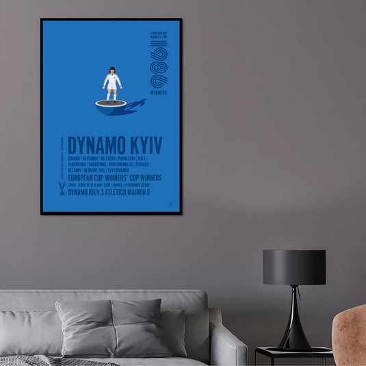 Affiche des vainqueurs de la Coupe des vainqueurs de coupe UEFA 1986 du Dynamo Kyiv