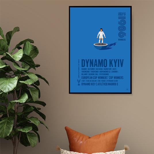 Affiche des vainqueurs de la Coupe des vainqueurs de coupe UEFA 1986 du Dynamo Kyiv