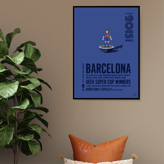 Barcelona 2015 UEFA Super Cup Winners Poster