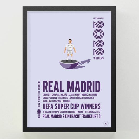 Real Madrid 2022 UEFA Super Cup Winners Poster