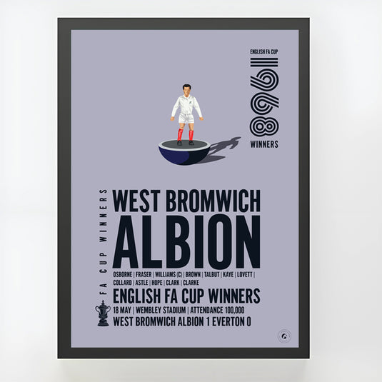 Ganadores de la Copa FA de West Bromwich Albion 1968 Póster