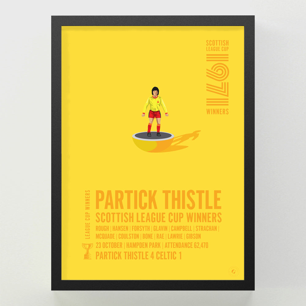 Partick Thistle 1971 Scottish League Cup Winners Poster