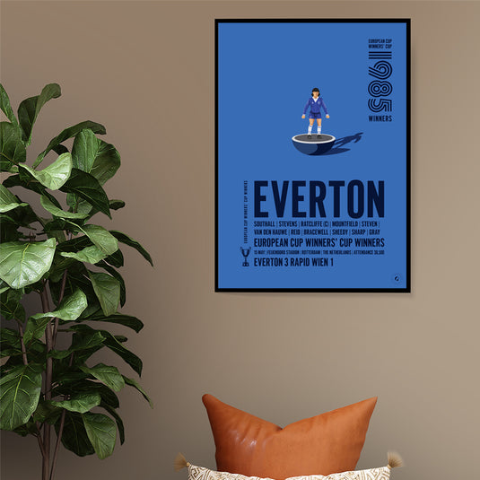 Affiche des vainqueurs de la Coupe des vainqueurs de coupe UEFA 1985 d'Everton