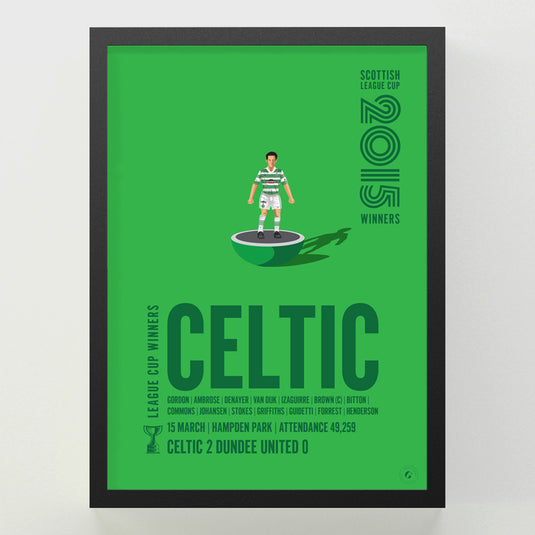 Celtic 2015 Scottish League Cup Winners Poster