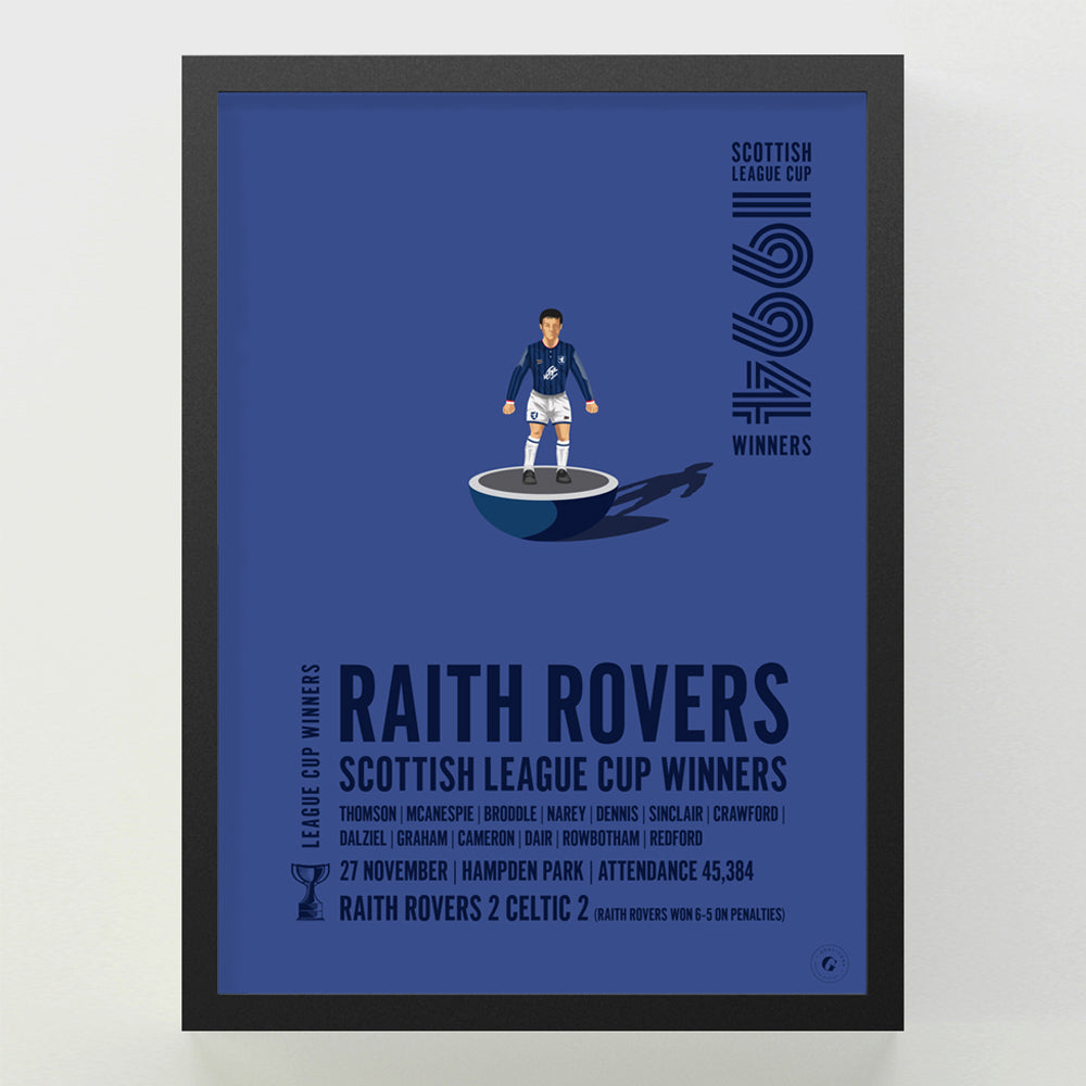 Raith Rovers 1994 Scottish League Cup Winners Poster