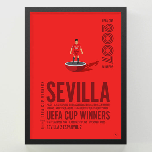 Sevilla 2007 UEFA Cup Winners Poster