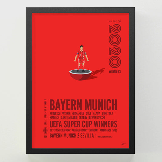 Affiche des vainqueurs de la Super Coupe de l'UEFA 2020 du Bayern Munich