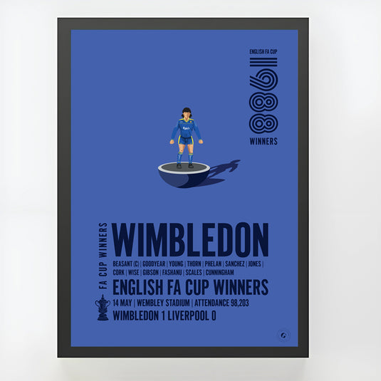 Wimbledon 1988 FA Cup Winners Poster