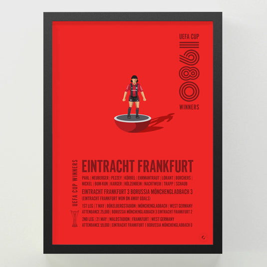 Eintracht Francfort 1980 Vainqueurs de la Coupe UEFA Poster