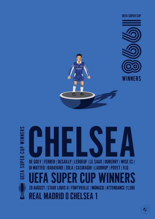 Chelsea UEFA Super Cup Winners 1998 Print