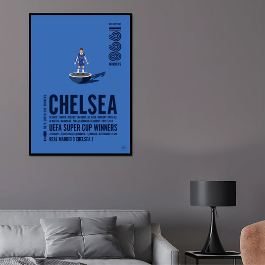 Chelsea 1998 UEFA Super Cup Winners Poster