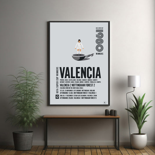 Valencia UEFA Super Cup Winners 1980 Print