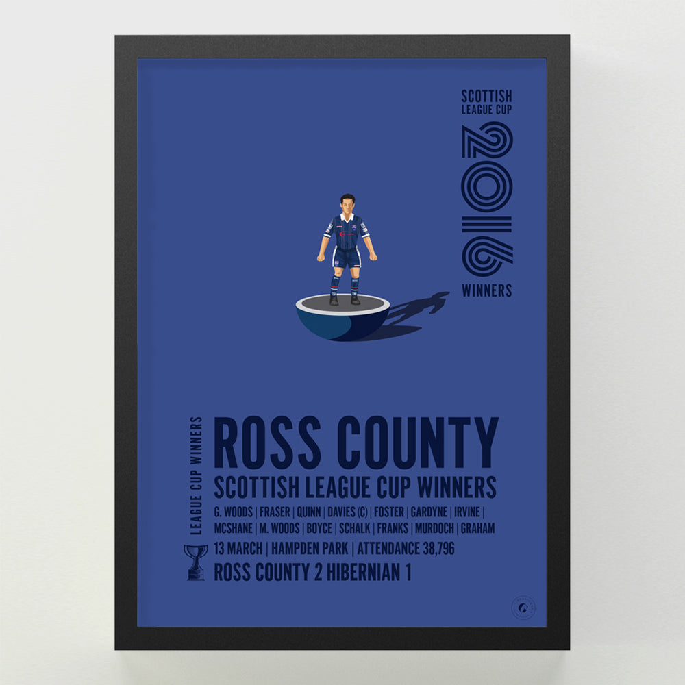 Ross County 2016 Scottish League Cup Winners Poster